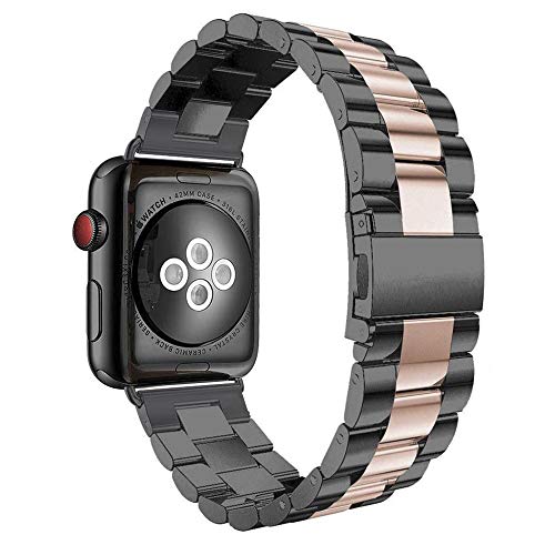 Aottom Cinturino Compatibile con Cinturino Apple Watch 6 44mm Cinturino Orologio Apple Watch 42mm Cinturino Apple Watch Series 3 Cinturino in Acciaio Inossidabile per iWatch SE/6/5/4/3/2/1, 42mm/44mm