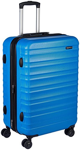 AmazonBasics - Valigia Trolley rigido con rotelle girevoli, 68 cm, Blu chiaro