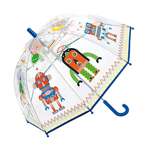 Djeco - Ombrello per bambini Robots (DD04806).