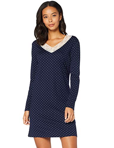 Marchio Amazon - Iris & Lilly negligé in Cotone Donna, Blu (Blue), S, Label: S