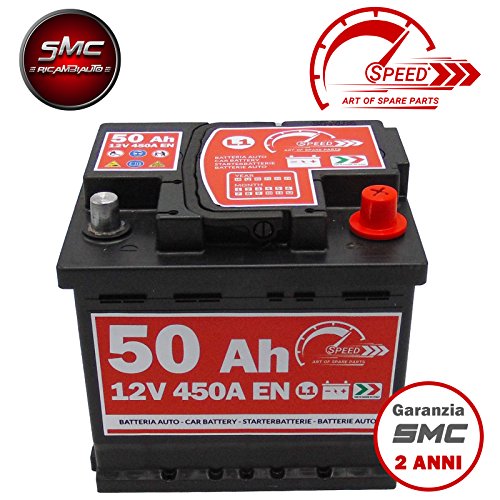 BATTERIA AUTO ORIGINALE SPEED L150-12V 50AH 450A EN CON POLO POSITIVO A DESTRA