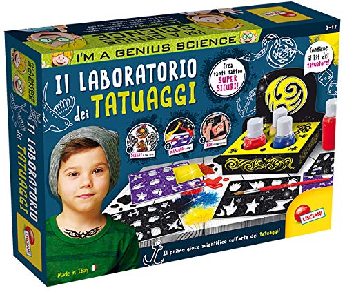 Liscianigiochi- I'm a Genius Science Gioco per Bambini Laboratorio dei Tatuaggi, Multicolore, 72965