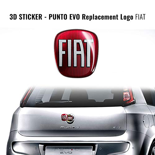 AMS 32016 Adesivo Fiat 3D Ricambio Logo per Punto Evo