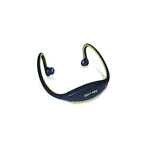 TrAdE Shop Traesio- Cuffia MP3 Sport Senza Fili + Micro SD 4 GB per Jogging Fitness Running Cuffie