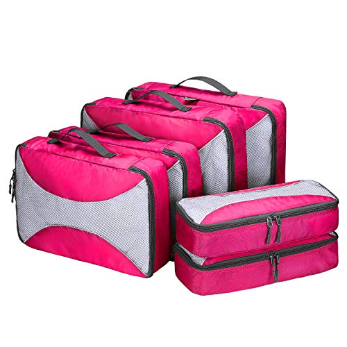 G4Free 3/6/7pcs Packing Cubes Organizzatore di Valigie Borsa Porta Abiti Pieghevoli Borsone per Scarpe Cubi da Imballaggio per Abbigliamento Bagagli Set da Viaggio