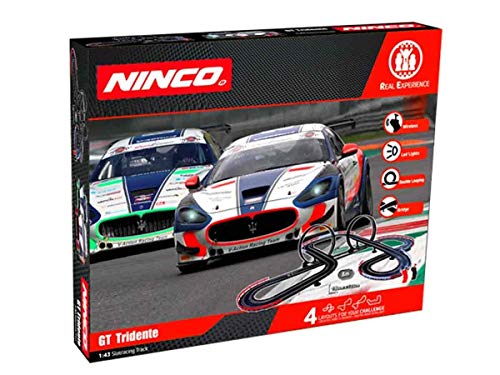 Ninco - WRC GT Tridente Circuito Slot Scala 1:43 con ponti e loopings 8 m Auto con luci 91016