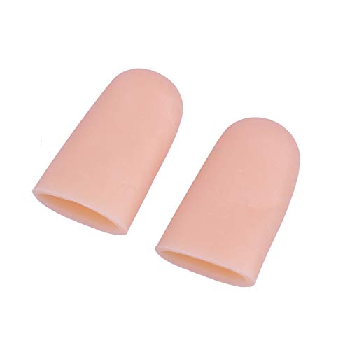 HEALLILY Protezione dita mani piedi in silicone 4 pezzi 4 * 1.3 cm (Colore della pelle)