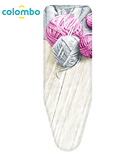 Colombo Foderina da Stiro 140x55 cm GOMITOLI Rosa Taglia XL, Blu
