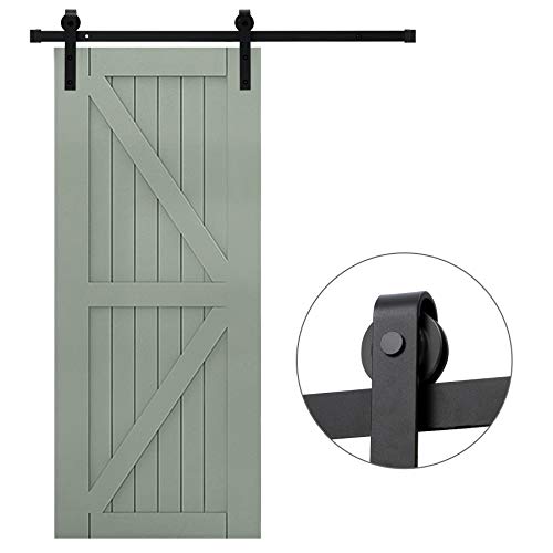 Valens Binario per Porta Scorrevole Sistema di Porte Scorrevoli Set Guide di Scorrimento per Porta in Legno Kit Accessori di Scorrevoli per Porte Interne (6FT/ 183CM)