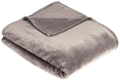 AmazonBasics - Coperta Vellutata in Pile, 168 x 229cm, colore Grigio