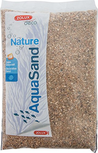Zolux Ghiaia Naturale per Acquario Sabbia di Fiume di 1 a 4 mm di granulométrie – 1 kg