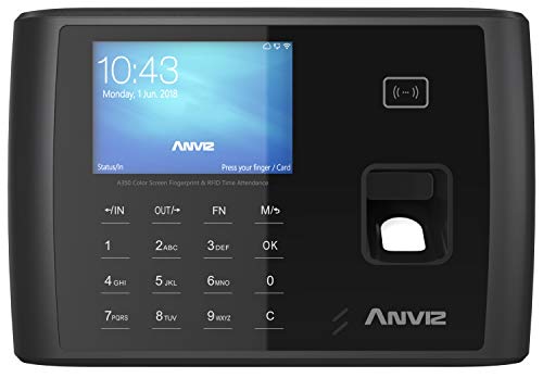 Anviz A350 BT-Wifi Rilevazione presenze: Biometrico, Card Rfid e PIN, Linux, CPU 1 GHZ, Tcp/ip, WIFI, Bluetooth, Rs485, mini USB, LCD 3,5