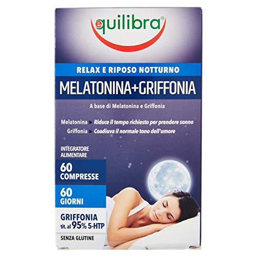 Equilibra Integratore Alimentare di Melatonina con Griffonia - 60 Compresse