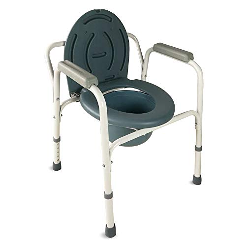 Mobiclinic, Arroyo, Sedia con WC o water per anziani, disabili, Braccioli, Seduta ergonomica, Alluminio, Piedini antiscivolo