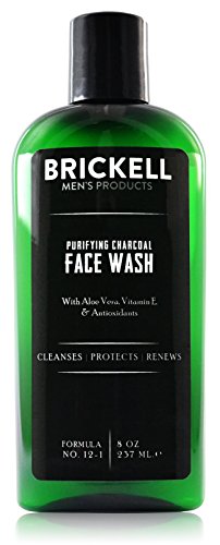 Brickell Men's Products Detergente Viso Purificante al Carbone per Uomo - Naturale ed Organico - 8 once