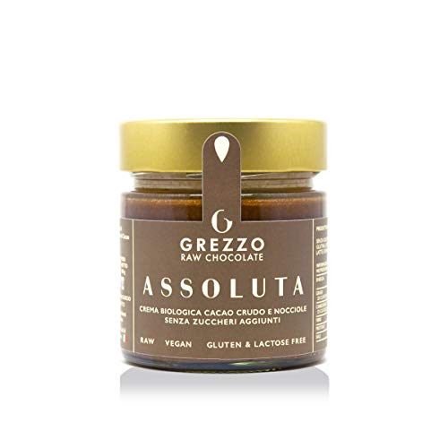 ASSOLUTA - Crema spalmabile cioccolato crudo e nocciole senza zucchero, bontà garantita da Grezzo Raw Chocolate