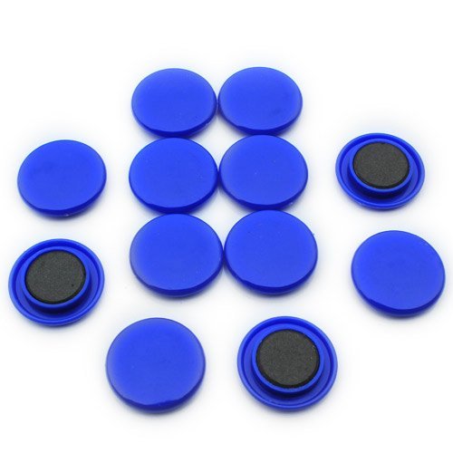 Magnet Expert - Magneti per bacheca/frigorifero, misura grande, 40 x 8 mm (confezione da 12), colore: Blu