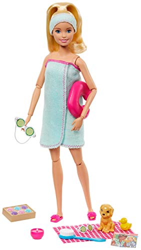 Barbie- Wellness Playset Spa con Bambola e Accessori Giocattolo per Bambini 3+ Anni, Multicolore, GJG55