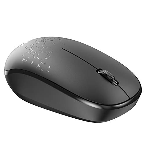 INPHIC Mouse Bluetooth Silenzioso, Mouse Wireless Bluetooth 5.0/3.0 a Doppia modalità, Mini Compatto 1600 DPI per Computer Laptop PC Mac iPadOS, 3 Pulsanti, Durata della Batteria 12 Mesi - Nero