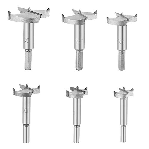 6pcs Punte Forstner per Legno, Diametro 30/35/40/45/50/60mm,Utensili Elettrici Trapano, Legno Drill Bits set,Ideali per Realizzare Fori Nel Legno Ciechi o Passanti