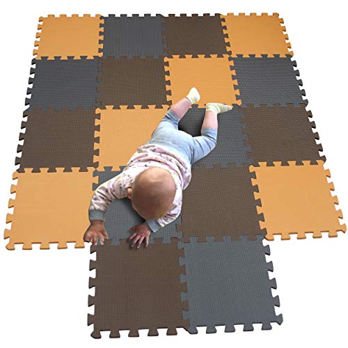 MQIAOHAM baby bambini bambino foam giochi gioco incastro mat per pezzi play puzzle schiuma tappetino tappeto Arancione Coffee Grigio 102106112