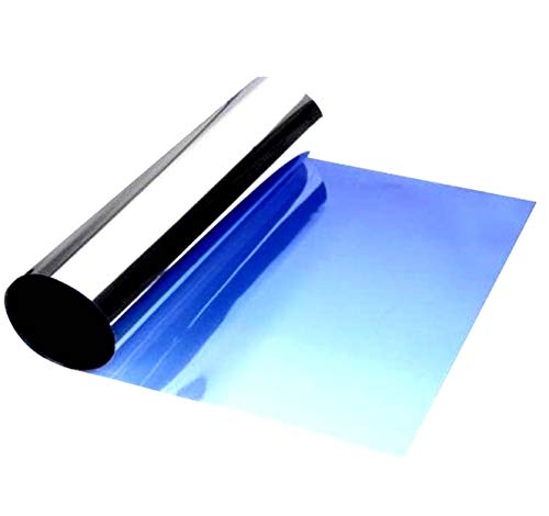 Solux Visiera parasole striscia di pellicola solare 150x20cm per parabrezza di opacità degradata su base trasparente antiriflesso blu