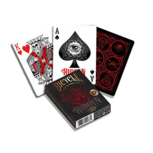United States Playing Card Company (Bicycle/Bee/Aviator)- Bicycle Hidden Carte da Gioco, Colore Nero e Rosso, 1041160