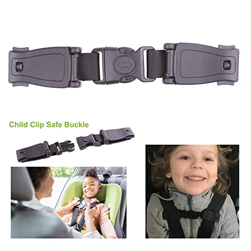Godya Sicura Cinture Seggiolino Cintura di Sicurezza per Il Bambino Cintura di Sicurezza per Il Petto Cintura di Sicurezza con Fibbia Sicura Nera per Bambini