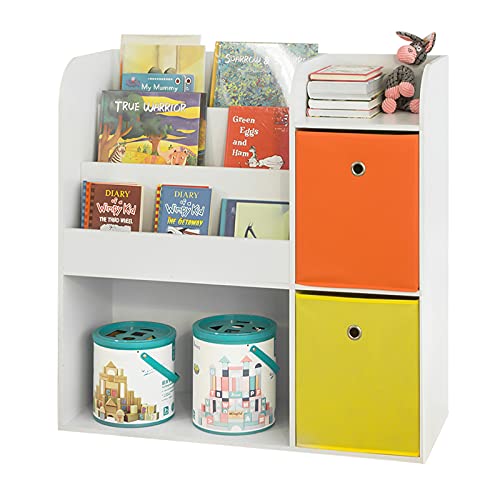 SoBuy Libreria montessoriana per bambini Scaffale portagiochi Portariviste L89*P35*A88 cm, KMB37-W