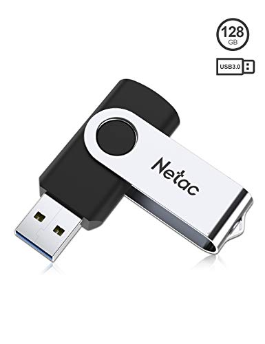 Netac 128G Chiavetta USB 3.0，Rotazione a 360 ° Pen Drive，USB Flash Drive velocità di Lettura Fino a 90 MB/s，Thumb Drive Memoria Stick