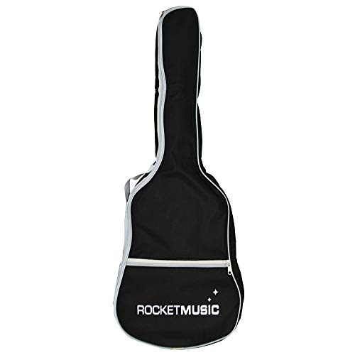 Rocket CG34BG Borsa per Chitarra Classica da 3/4 in Nylon, Nero