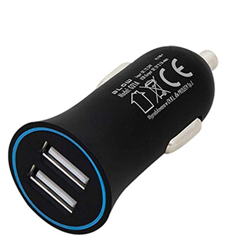 Blow – Caricabatteria da Auto 2 x USB Caricabatterie per Auto Cavo di Ricarica 12 V e 24 V