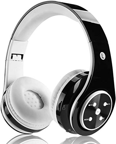 OXENDURE Wireless Bluetooth cuffie pieghevoli per bambini bambino leggero portatile auricolare con microfono Sport Cuffie Hi-Fi Audio Volume (Nero)