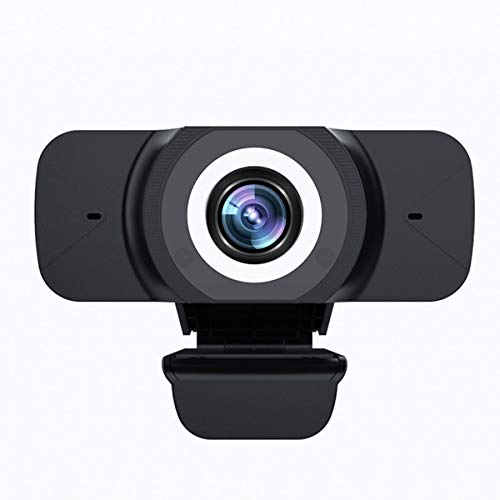Webcam Full HD 1080P con Microfono, Widescreen 90 gradi USB fotocamera, Desktop Laptop Live Streaming Webcam per Giochi, Video conferenze, Online Lavoro, Video Chiamate (Supporto E)