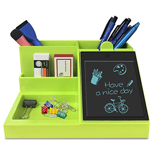 GUYUCOM Organizer Scrivania con Tavoletta LCD, Porta Penne per Scrivania per Ufficio, Casa e Aula, l' Organizzatore Scrivania Mantiene la Tua scrivania in Ordine e Annota Idee o Cose da Fare