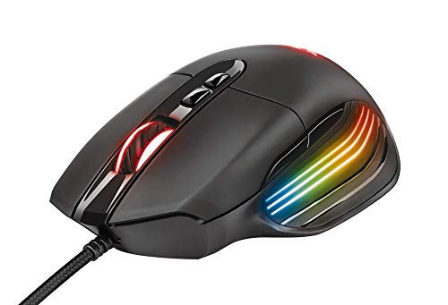 Trust GXT 940 Xidon Mouse Gaming Ergonomico con Risoluzione 10000 DPI e Illuminazione LED RGB Integrale, (23574)