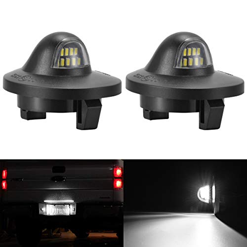 NATGIC LED Luce Targa Canbus Senza Errori Built-in Can-Bus Lmpermeabile Luce Targa LED Numero di Targa Gruppo Lampada Lampada Posteriore, 6000K Bianco Diamante, 2 - Pezzi