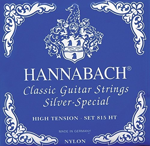 Hannabach Corde per chitarra classica Serie 815 High Tension Silver Special, set di 3 corde basse