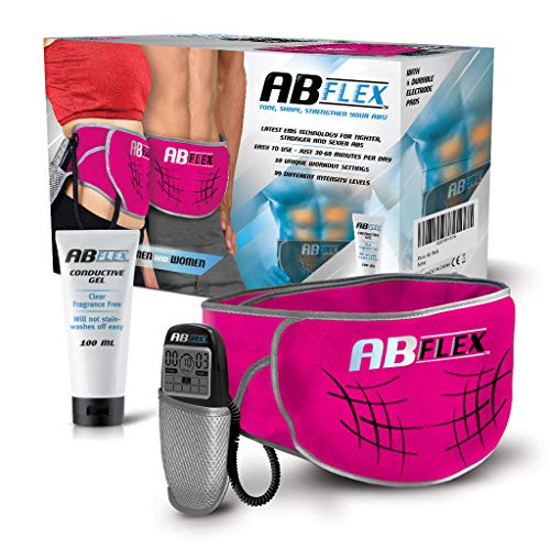 ABFLEX Cintura addominale per muscoli addominali snelli e tonici - Nessun cuscinetto di ricambio mai - Comodo telecomando per regolazioni facili e veloci - per risultati rapidi
