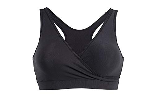 medela Reggiseno da notte - maternità e allattamento al seno - senza ferretto Donna, Nero, 85 C (Taglia produttore: M)