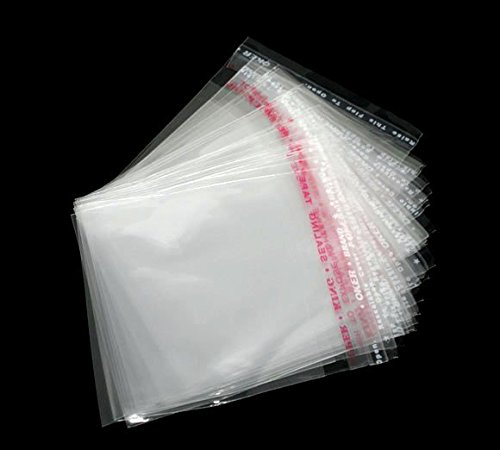 Sacchetti di plastica autoadesivi, quantità: 200 pezzi, dimensioni: 5 x 6 cm