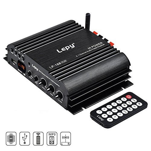 Lepy LP-168 Plus Bluetooth 2.1 canali IR 2 x 45W 1 x 68W Hi-Fi audio digitale stereo stereo MP3 MP4 DVD amplificatore + WINGONEER LED luce