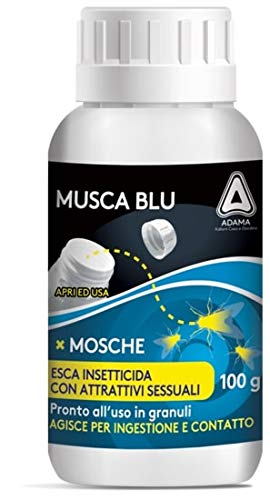 adama Musca Blu Esca insetticida granulare Mosche moschicida 100 g in Barattolo