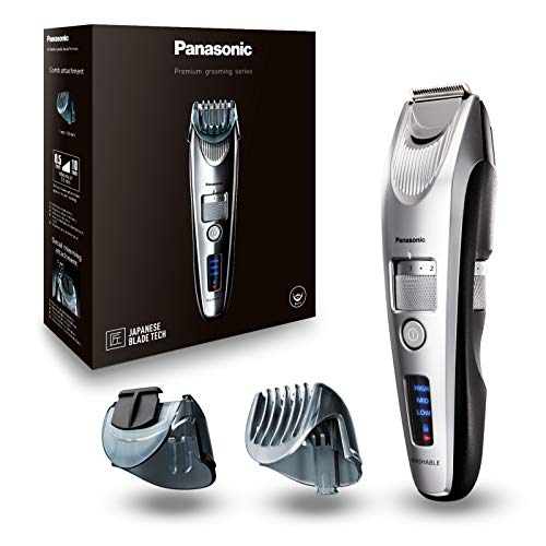 Panasonic ER-SB60-S803 Regolabarba di Precisione Ultrarapido con Accessorio Dettagli, Taglio 0,5-10 mm, Silver