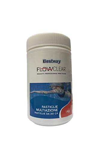 Bestway Cloro Pastiglie Multiazione 1 Kg da 20 Gr Disinfezione Acqua Piscina