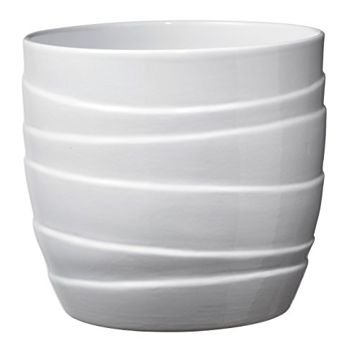 Soendgen - Vaso per fiori in ceramica, Barletta, bianco, 16 x 16 x 15 cm