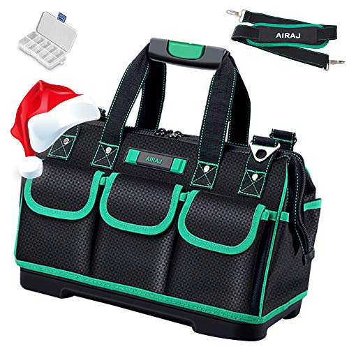 AIRAJ 34 * 20.5 * 26CM Borsa Portautensili Multifunzionale,Ampia Borsa Portaoggetti Portatile Con Fondo In Gomma Impermeabile,Per Riporre Attrezzi,Elettricisti,Falegnami