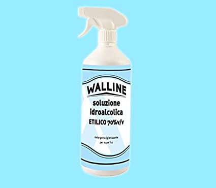Walline - Soluzione Idroalcolica Alcol Etilico 70% v/v Per Superfici 1 lt