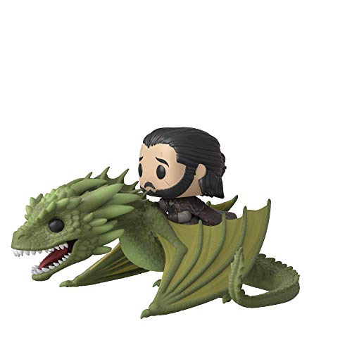Funko Pop Rides Game of Thrones-Jon Snow w/Rhaegal Figura da Collezione, Multicolore, 44448
