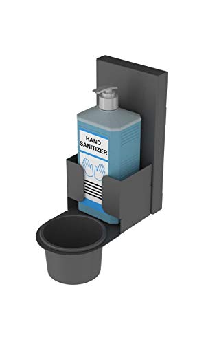 Magnet Ltd da parete dispenser gel disinfettante mani - dispenser igienizzante mani ideale per edifici pubblici (WDM-1) (Nero)
